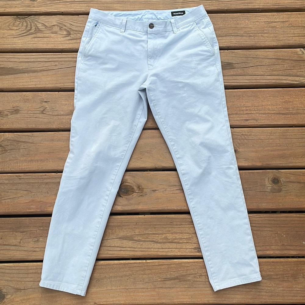Bonobos - Stretch Washed Chino 2.0 - Silver Mist - 32x30 - Slim Taper